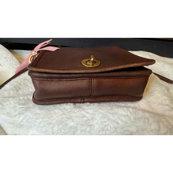 RARE ANILINE VELVET Coach Vintage Washed Leather Crossbody USA - Picture 3 of 8